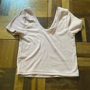 Medium pacsun pink v neck crop top